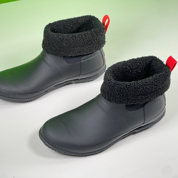 HUNTER MEN'S INSULATED ROLL TOP VEGAN SHEARLING BOOTS - Picture 2 of 7